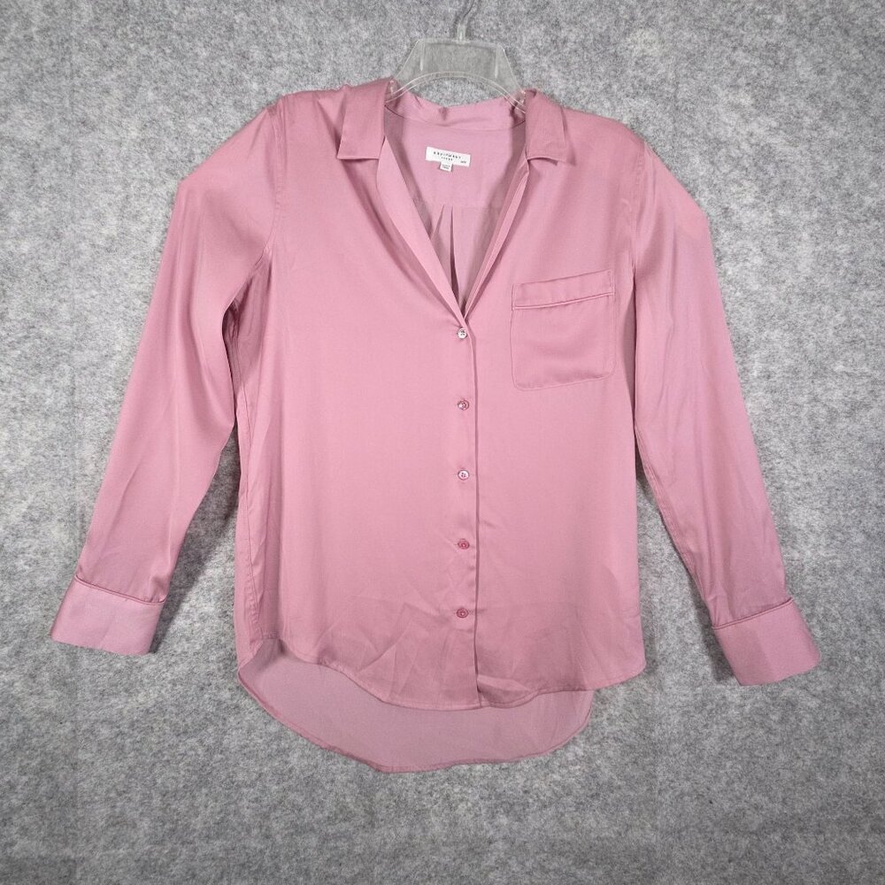 Equipment Femme Women's Blouse Button Up Long Sleeve Purple Sz M Office Classic
